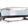 This image is a back-side view of the Slayer Steam X in seattle sky blue, with dura-tex accents, 3 groups at traditional height and manual dosing controls.